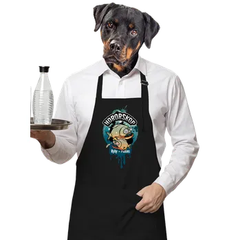 Kuchyňská zástěra Bastard Hororskop - Ryby zástěra Black