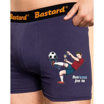 Pánské spodní prádlo Bastard Natřeme jim to - Fotbal boxerky Blue Navy