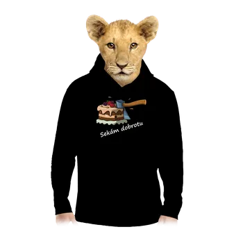 Chlapecká mikina Bastard Sekám dobrotu dětská mikina klokanka Black