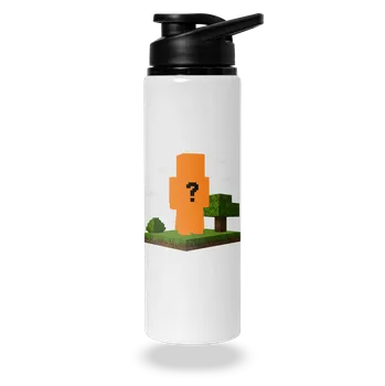 Láhev Bastard Minecraft z vlastní fotky lahev na vodu White