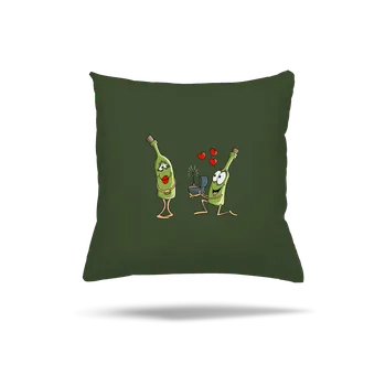 Polštář Bastard Láska k vínu polštář Olive Green