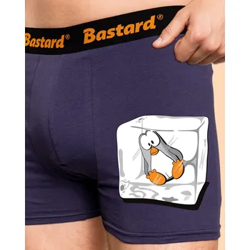 Trenýrky Bastard Tučňák boxerky Blue Navy