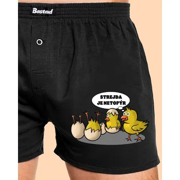 Trenýrky Bastard Strejda netopýr pánské trenky Black