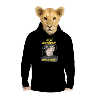 Chlapecká mikina Bastard Zamilovaný Borg dětská mikina klokanka Black