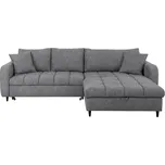 Univerzální rohová pohovka Twist New s funkcí spaní a úložným prostorem - Black Red White - BRW 282x90 cm