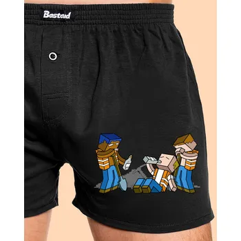 Trenýrky Bastard Real Minecraft pánské trenky Black