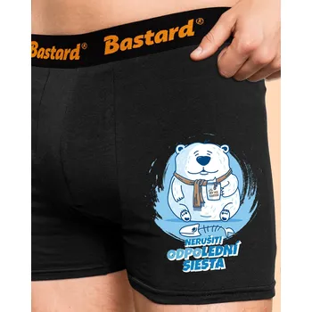 Trenýrky Bastard Odpolední siesta boxerky Black