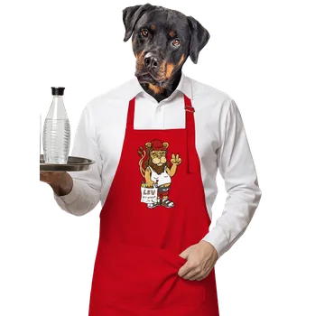 Kuchyňská zástěra Bastard Lvíček zástěra Red