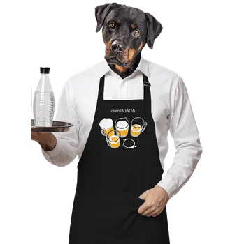 Kuchyňská zástěra Bastard Pijáda zástěra Black