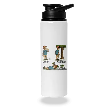 Láhev Bastard Napít, vyčůrat a spát lahev na vodu White