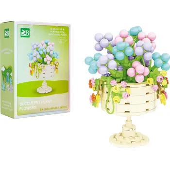 ostatní stavebnice Mamido Stavebnice Květiny v květináči 283 dílků pro děti 6+