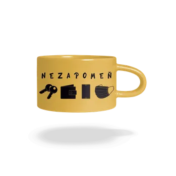 Bastard Nezapomeň hrnek makronka Yellow Macaron