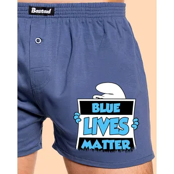 Trenýrky Bastard Blue lives matter pánské trenky Blue