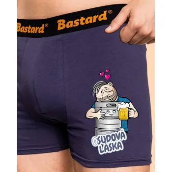 Trenýrky Bastard Osudová láska boxerky Blue Navy