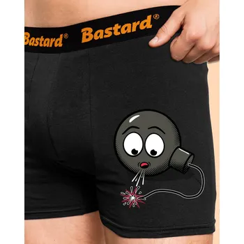 Trenýrky Bastard Bomba boxerky Black