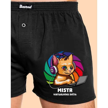 Trenýrky Bastard Mistr virtuálního světa pánské trenky Black