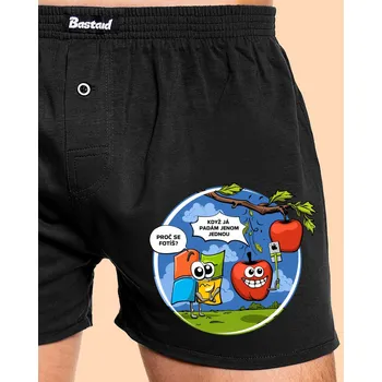 Trenýrky Bastard Padám jen jednou pánské trenky Black