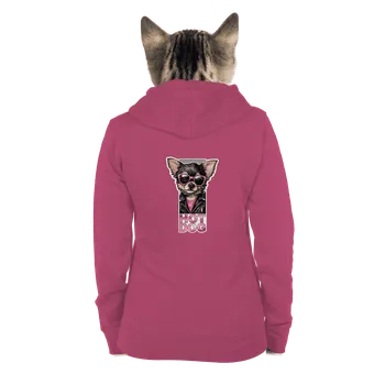 Pánská mikina Bastard Very hot dog dámská mikina na zip Magenta