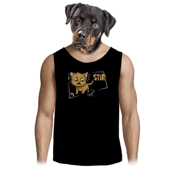 Pánské tílko Bastard Kočičí horoskop: Štír pánské tílko Black