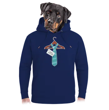 Pánská mikina Bastard Nechci se vázat unisex mikina premium Navy