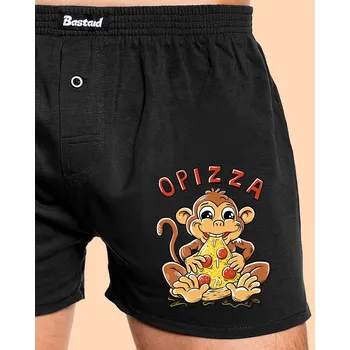 Trenýrky Bastard Opizza pánské trenky Black