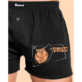 Trenýrky Bastard Kočičí horoskop: Střelec pánské trenky Black