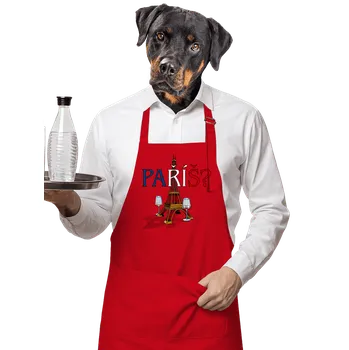 Kuchyňská zástěra Bastard Paříš zástěra Red