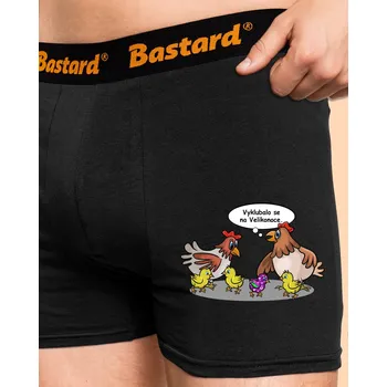 Trenýrky Bastard Velikonoční kuře boxerky Black