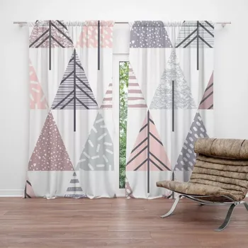 Závěs Sablio Závěs Barevné stromky: 2ks 140x250cm