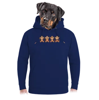 Pánská mikina Bastard Opička s mobilem unisex mikina premium Navy