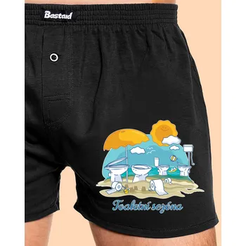 Trenýrky Bastard Toaletní sezóna pánské trenky Black