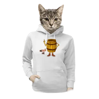 Dámská mikina Bastard Nesuď mě dámská mikina klokanka White