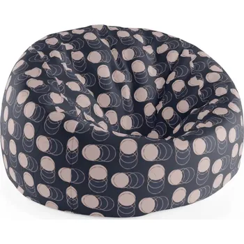 Sedací pytel Sablio Sedací vak Cocoon Kruhy a puntíky - 75 x 45 x 35 cm