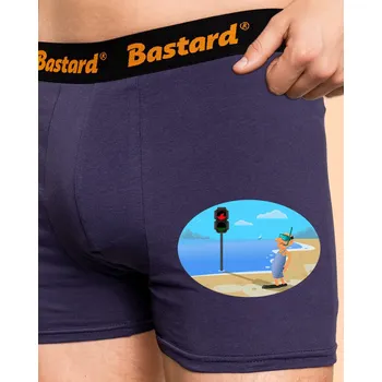 Pánské spodní prádlo Bastard Bezpečné plavání boxerky Blue Navy