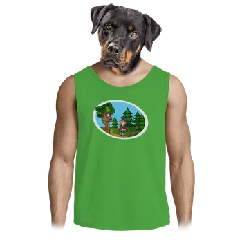 Pánská móda Bastard Setkání s medvědem pánské tílko Lime