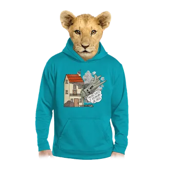 Chlapecká mikina Bastard V komoře je MiG dětská mikina klokanka Hawaiian Blue