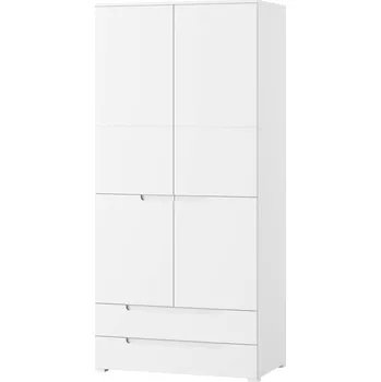 Šatní skříň Skříň Selene - Szynaka Meble Bílá / Bílý Lesk 100x216 cm