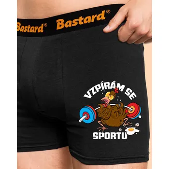 Trenýrky Bastard Vzpírám se sportu boxerky Black