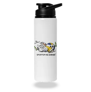 Láhev Bastard Sportem ku zdraví lahev na vodu White