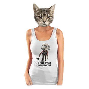 Bastard Neklidný bez kafe dámské tílko klasické White