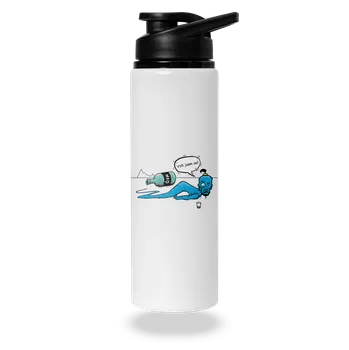 Láhev Bastard Vylitej gin lahev na vodu White