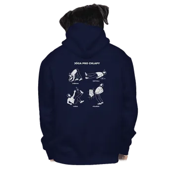 Pánská mikina Bastard Jóga pro chlapy pánská mikina na zip Navy