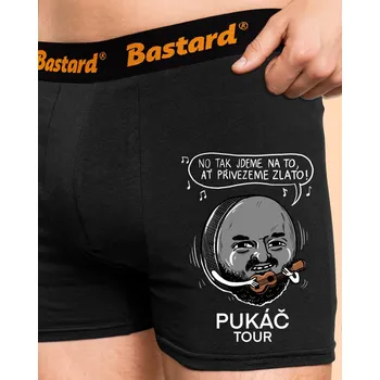 Trenýrky Bastard Pukáč tour boxerky Black