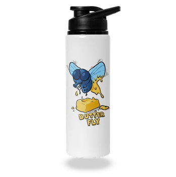 Láhev Bastard Butter Fly moucha lahev na vodu White