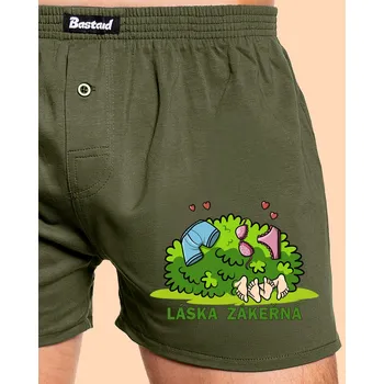 Trenýrky Bastard Láska zákeřná pánské trenky Khaki