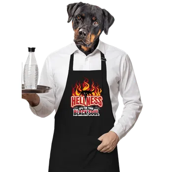 Kuchyňská zástěra Bastard Hellness zástěra Black