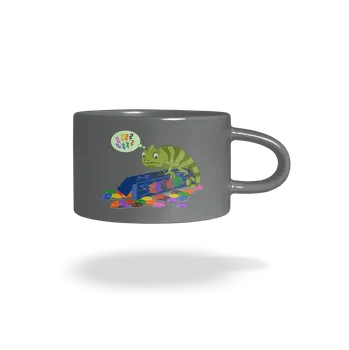 Bastard Zmatený chameleon hrnek makronka Grey Macaron