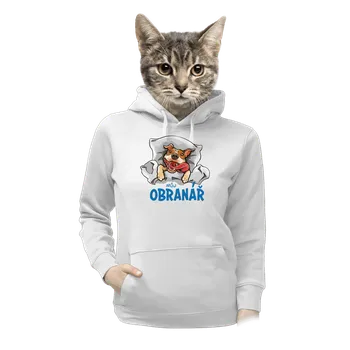 Dámská mikina Bastard Můj obranář dámská mikina klokanka White