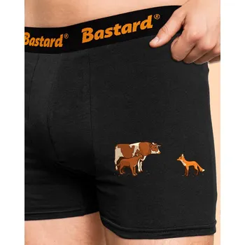 Trenýrky Bastard Vůl, pes a vulpes boxerky Black