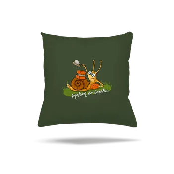 Polštář Bastard Makám na baráku polštář Olive Green